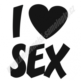 Samolepka I love SEX
