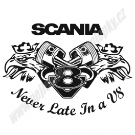 Samolepka Scania - Never Late in a V8