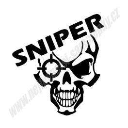 Samolepka Sniper - Lebka