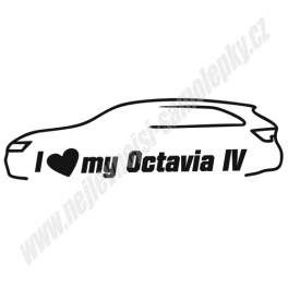 Samolepka I Love my Škoda Octavia 4