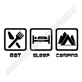 Samolepka Eat Sleep Camping