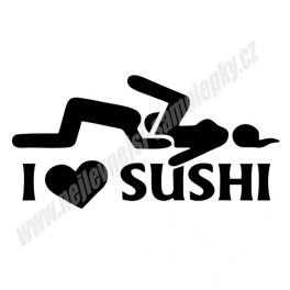 Samolepka I Love sushi