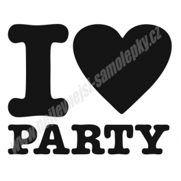 Samolepka I Love Party