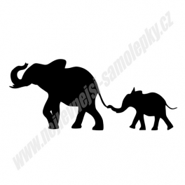 Samolepka Slon a slůně