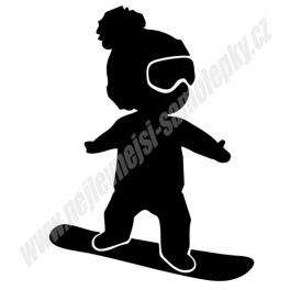Samolepka Mini Snowboardista