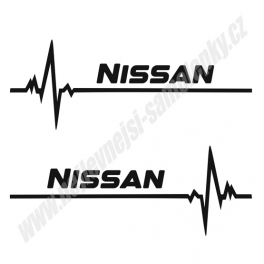 Samolepka Nissan ekg křivka