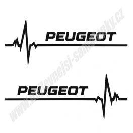 Samolepka Peugeot ekg křivka