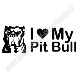 Samolepka I Love my Pit Bull