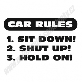 Samolepka Car Rules