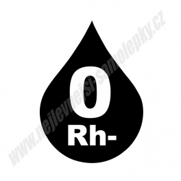 Samolepka 0 Rh- krevní skupina
