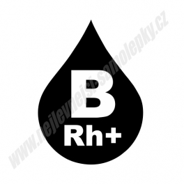 Samolepka B Rh+ krevní skupina