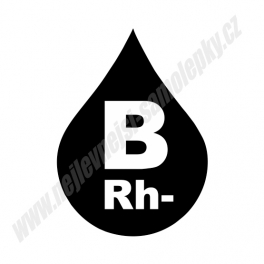 Samolepka B Rh- krevní skupina