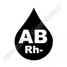 Samolepka AB Rh- krevní skupina